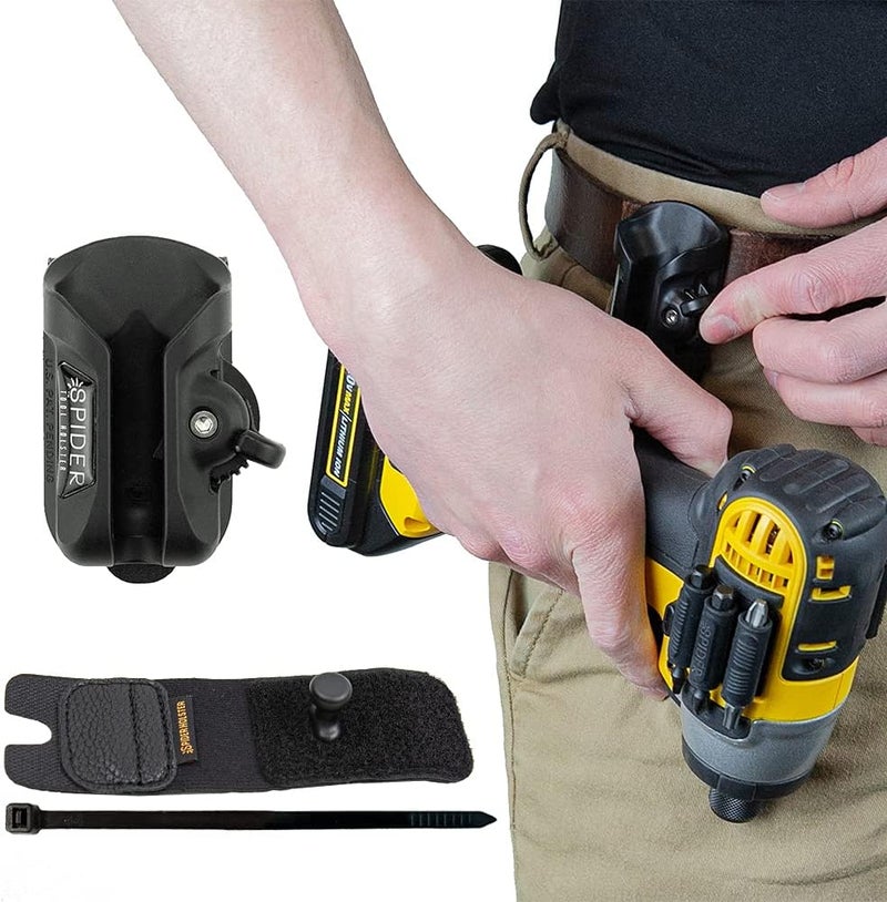 SPIDER Tool Holster - Improve The Way You Carry Your Power Drill, Driver, Multitool, Pneumatic, Multi-Tool and More on Your Belt - Compatible With All Major Tool Brands - Image 1